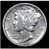 Image 2 : 1918-d Mercury Dime 10c Grades vf++
