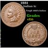 Image 1 : 1881 Indian Cent 1c Grades vf++