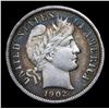Image 2 : 1902-p Barber Dime 10c Grades vf++