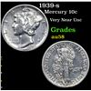 Image 1 : 1939-s Mercury Dime 10c Grades Choice AU/BU Slider