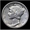 Image 2 : 1917-p Mercury Dime 10c Grades Select AU