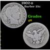 Image 1 : 1902-o Barber Quarter 25c Grades g+