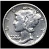 Image 2 : 1938-d Mercury Dime 10c Grades Choice AU/BU Slider