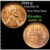 Image 1 : 1941-p Lincoln Cent 1c Grades Choice+ Unc RB