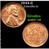 Image 1 : 1944-d Lincoln Cent 1c Grades Select+ Unc RD