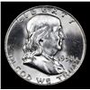 Image 2 : 1958-d Franklin Half Dollar 50c Grades Select Unc+ FBL