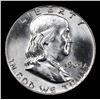Image 2 : 1963-d Franklin Half Dollar 50c Grades Choice Unc+ FBL