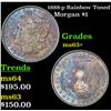 Image 1 : 1888-p Rainbow Toned Morgan Dollar $1 Grades Select+ Unc
