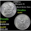 Image 1 : 1880-o Morgan Dollar $1 Grades Select Unc