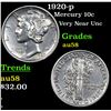 Image 1 : 1920-p Mercury Dime 10c Grades Choice AU/BU Slider