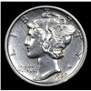 Image 2 : 1920-p Mercury Dime 10c Grades Choice AU/BU Slider