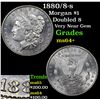 Image 1 : 1880/8-s Morgan Dollar $1 Grades Choice+ Unc