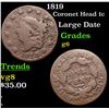 Image 1 : 1819 Coronet Head Large Cent 1c Grades g+