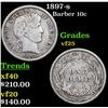 Image 1 : 1897-s Barber Dime 10c Grades vf+