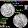 Image 1 : ***Auction Highlight*** 1886-o Morgan Dollar $1 Graded Select Unc By USCG (fc)