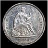 Image 2 : ***Auction Highlight*** 1860-p Seated Liberty Half Dime 1/2 10c Graded Choice+ Unc By USCG (fc)