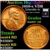 Image 1 : ***Auction Highlight*** 1909-s VDB Lincoln Cent 1c Graded Select+ Unc RD By USCG (fc)