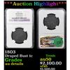 Image 1 : ***Auction Highlight*** NGC 1803 Draped Bust Large Cent 1c Graded au details By NGC (fc)