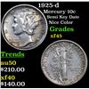 Image 1 : 1925-d Mercury Dime 10c Grades xf+