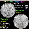 Image 1 : ***Auction Highlight*** 1892-o Morgan Dollar $1 Graded Select+ Unc By USCG (fc)