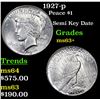 Image 1 : 1927-p Peace Dollar $1 Grades Select+ Unc