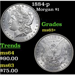 1884-p Morgan Dollar $1 Grades Select+ Unc