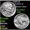 Image 1 : 1927-d Buffalo Nickel 5c Grades vf++
