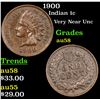 Image 1 : 1900 Indian Cent 1c Grades Choice AU/BU Slider