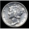 Image 2 : 1937-d Mercury Dime 10c Grades Choice AU
