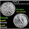Image 1 : 1945-p Walking Liberty Half Dollar 50c Grades Unc Details