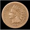 Image 2 : 1860 Indian Cent 1c Grades vg+