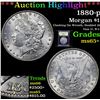 Image 1 : ***Auction Highlight*** 1880-p Morgan Dollar $1 Graded GEM+ Unc By USCG (fc)