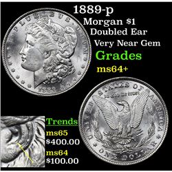 1889-p Morgan Dollar $1 Grades Choice+ Unc