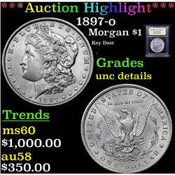***Auction Highlight*** 1897-o Morgan Dollar $1 Graded Unc Details By USCG (fc)