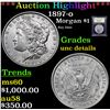 Image 1 : ***Auction Highlight*** 1897-o Morgan Dollar $1 Graded Unc Details By USCG (fc)