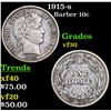 Image 1 : 1915-s Barber Dime 10c Grades vf++