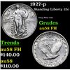 Image 1 : 1927-p Standing Liberty Quarter 25c Grades Choice AU/BU Slider FH