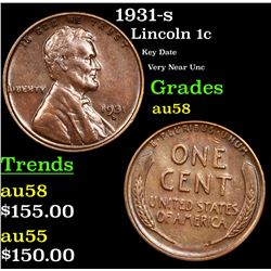 1931-s Lincoln Cent 1c Grades Choice AU/BU Slider