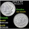 Image 1 : 1878-p 8tf Morgan Dollar $1 Grades Unc Details