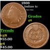 Image 1 : 1866 Indian Cent 1c Grades g+