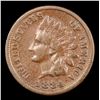 Image 2 : 1884 Indian Cent 1c Grades vf++