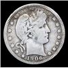 Image 2 : 1906-p Barber Quarter 25c Grades vg+