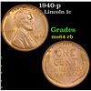 Image 1 : 1940-p Lincoln Cent 1c Grades Choice Unc RB