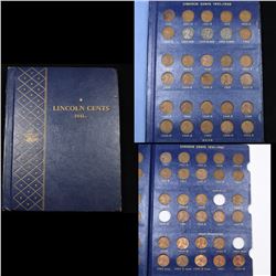 Near Complete Lincoln cent book 1941-1961 59 coins.