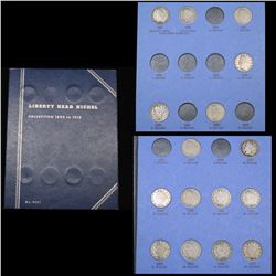 Partial Liberty Head Nickel book 1883-1912 24 coins . . Grades