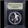 Image 2 : 1996-P Olympics Tennis Modern Commem Dollar $1 Grades GEM++ Proof Deep Cameo