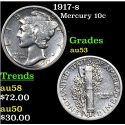 1917-s Mercury Dime 10c Grades Select AU