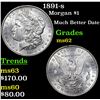 Image 1 : 1891-s Morgan Dollar $1 Grades Select Unc