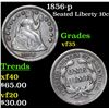 Image 1 : 1856-p Seated Liberty Dime 10c Grades vf++