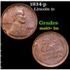 Image 1 : 1934-p Lincoln Cent 1c Grades Select+ Unc BN